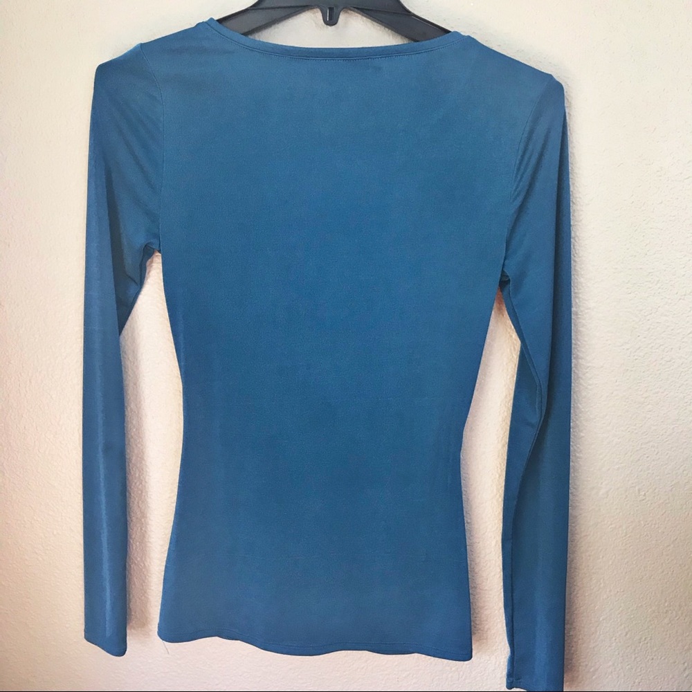 JENNIFER LOPEZ Teal Blouse - Picture 3 of 3